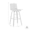 Armen Living Vienna 26" Swivel Counter Stool in Walnut Wood Finish with Cream Faux Leather LCVIBACRWA26 - alternate 4
